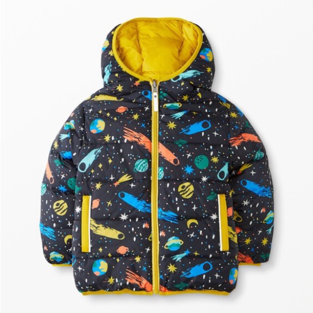 Hanna Andersson NWOT Boys Reversible Puffer Jacket 8